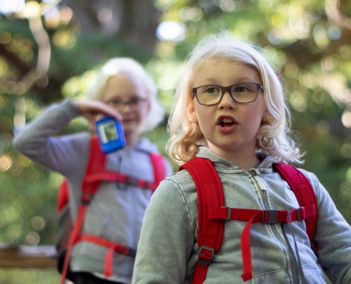 Wanderkids unterwegs im Wald